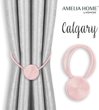 Ameliahome Zasłony Dodatki Calgary Kolor Pudrowy Róż