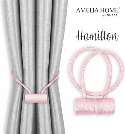Ameliahome Zasłony Dodatki Hamilton Kolor Pudrowy Róż