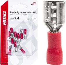 Zdjęcie Amio Konektory Izolowane Żeńskie Płaskie 7 4Mm 0 5 1 5Mm2 10A 10szt. - Łaziska Górne