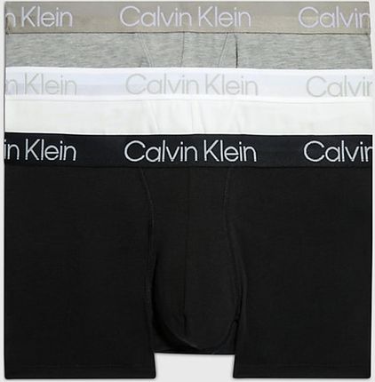 Calvin Klein Underwear Trunk 3 szt. 000NB2970A-UW5 S 3 szt. Czarny/Biały/Szary (8719854639671_EU)