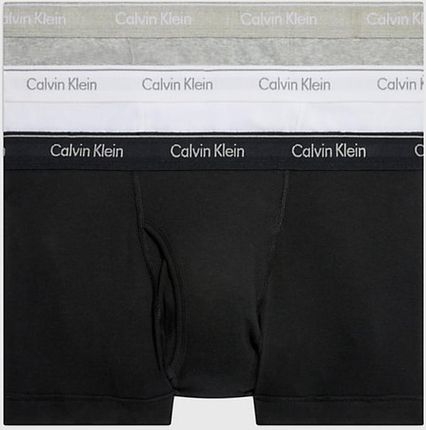 Calvin Klein Underwear Trunk 3Pk 000NB1893A-MP1 L 3 szt. Czarny/Biały/Szary (8719115129361_EU)