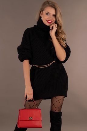 Joriana Black sweter (kolor czarny, rozmiar one size)