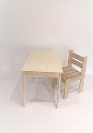 Stolik I Krzesełko Drewniane Niemalowane