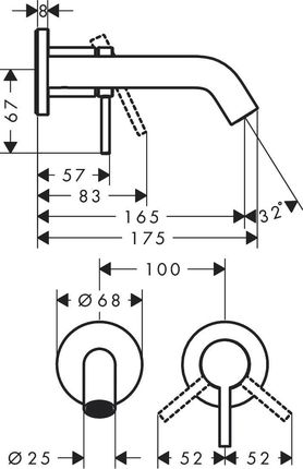 Hansgrohe Tecturis S 16.5cm Brąz Szczotkowany 73350140 - zdjęcie 3