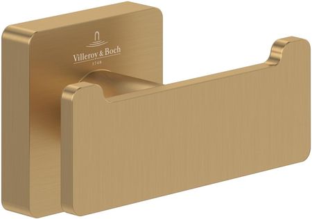 Villeroy&Boch Elements-Striking Podwójny Haczyk Na Ręcznik Brushed Gold TVA15201200076