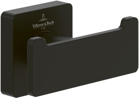 Villeroy&Boch Elements-Striking Podwójny Haczyk Na Ręcznik Czarny Mat TVA152012000K5