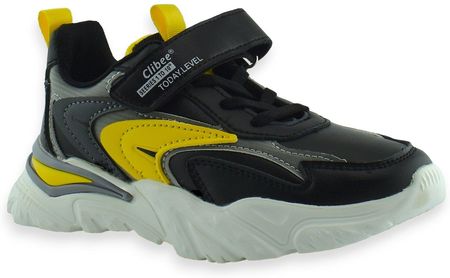 Sportowe buty chłopięce Clibee CL 303 Czarno żółte