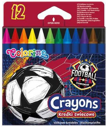 Kredki Świecowe Colorino Football 12 Kolorów