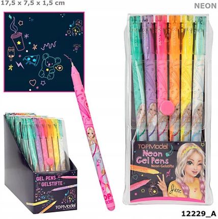 Depesche Długopisy Żelowe Neon Top Model 6 Kolorów 12229A
