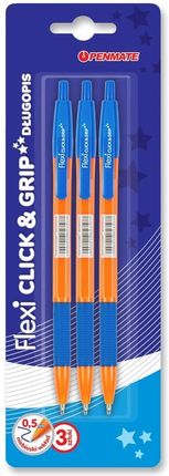 Długopis Flexi Clic&Amp;Grip 0,5Mm 3Szt. Penmate