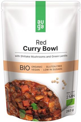 Auga Bio Red Curry Bowl Z Przyprawami Grzybami Shiitake I Soczewicą 283g