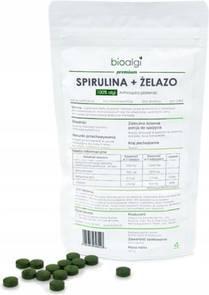 Bioalgi Spirulina żelazo 250 tabl