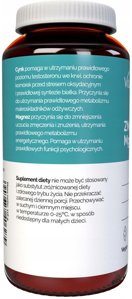Complément Alimentaire ZMA Vitaler's - Magnésium 240mg + Zinc 15mg + Vitamine B6 10mg - Anti-crampes & Fatigue - 120 Gélules