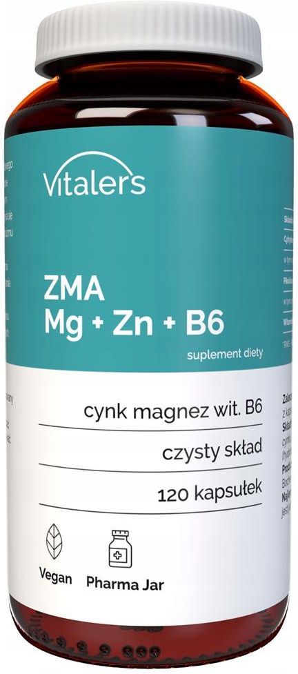 Complément Alimentaire Vitaler's ZMA - Mg 240mg + Zn 15mg + B6 10mg - 120 Gélules