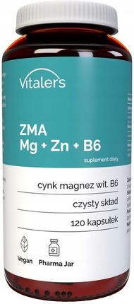 Vitaler's ZMA Mg 240 mg + Zn 15 mg + B6 10 mg - 120 kapsułek