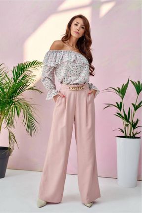 Spodnie Damskie Model ROZ SPD0011 Pink - Roco Fashion