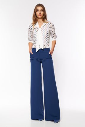 Kobaltowe spodnie palazzo - SD65 (kolor kobalt, rozmiar 36)