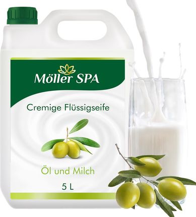 Moller Spa Kremowe Mydło W Płynie mleko & Oliwa Zapas 5l