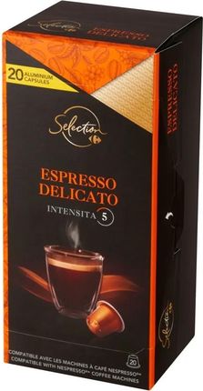 Carrefour Selection Espresso Delicato Kapsułki Z Kawą Mieloną 104g 20szt.