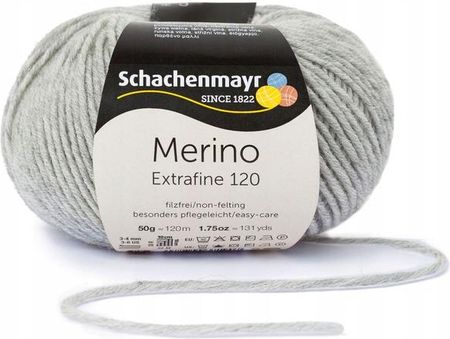 Schachenmayr Merino Extrafine 120 190 Jasny Szary 1580432905