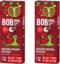 Eco-Snack Sp. Z.O.O. 2X Przekąska Jabłkowo-Wiśniowa Z Owoców Bez Dodatku Cukru 30g Bob Snail