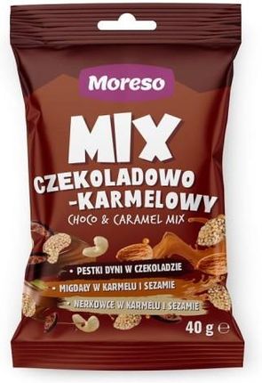 Moreso Orzechy Nerkowca Migdały Pestki Dyni W Karmelu I Czekoladzie Mix 40g