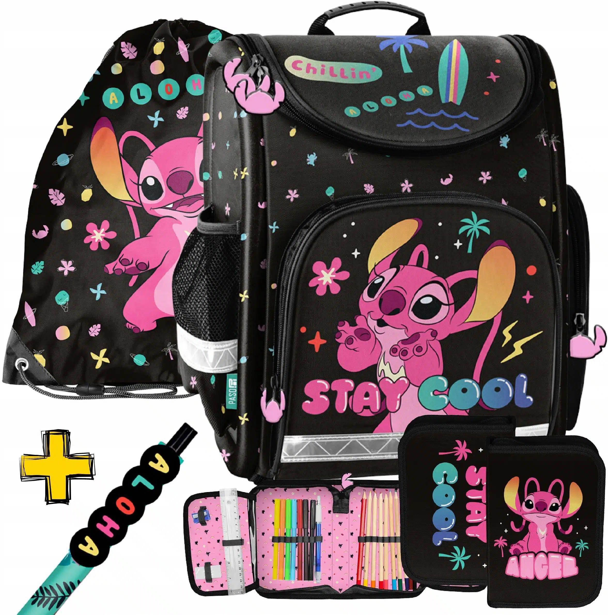 Stitch - Schulranzen für Jungen und Mädchen, 4er-Set - Schul-Rucksack für Kinder Stitch - Schulranzen für Jungen und Mädchen, 4er-Set - Schul-Rucksack für Kinder