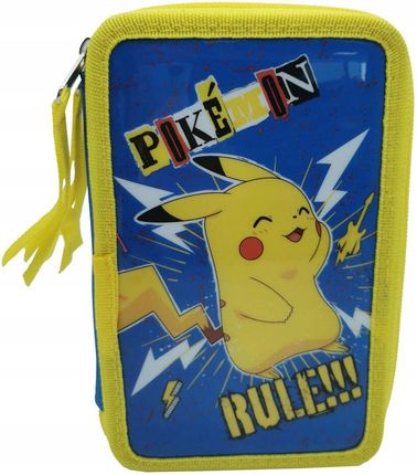 Cyp Brands Potrójny Piórnik Z Wyposażeniem Pokemon Pikachu