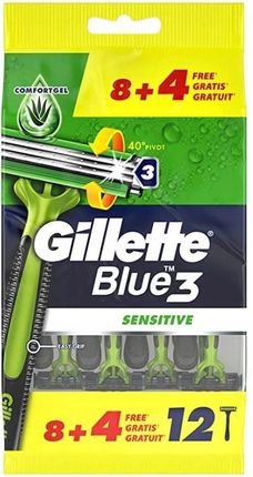 Gillette Blue 3 Sensitive Maszynka Jednorazowa 12Szt