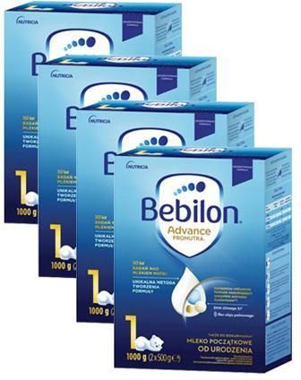 Bebilon 1 Pronutra Advance mleko modyfikowane początkowe dla niemowląt 4x1000g