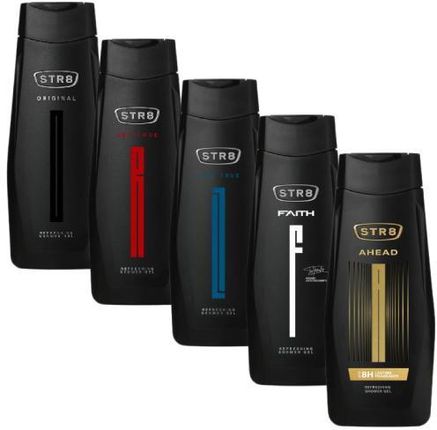 Zestaw STR8 Żel pod prysznic: Original, Red Code, Live True, Faith, Ahead, 5 x 400ml 