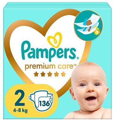 Pampers Premium Care rozmiar 2, 4 kg - 8 kg, 136 sztuk