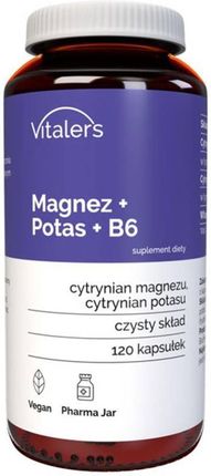 Vitaler's Magnez 100 mg + Potas 150 mg + B6 10 mg - 120 kapsułek