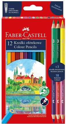 Kredki ołówkowe kpl.12 kol. Faber Castell "Zamek Wawel" edycja limitowana + kolorowanka (201480FC)