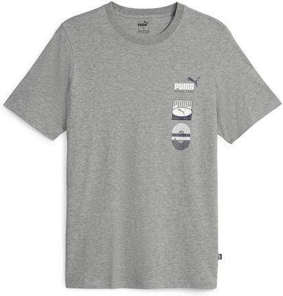 Męska Koszulka z krótkim rękawem Puma Graphics Vertical Tee 67718703 – Szary