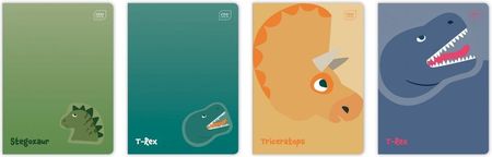 Interdruk Zeszyt A5 W Trzylinię Kolorową 16 Kartek Dinozaury