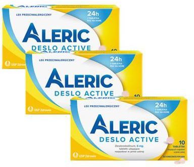 Aleric Deslo Active 5mg 3x10 tabletek, na alergię i katar sienny