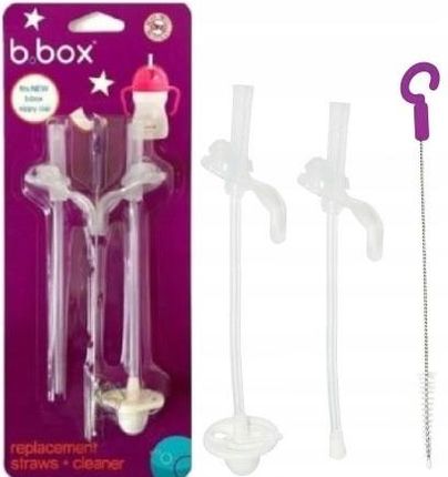 B.Box Bbox Słomki Rurki Do Kubka Bidonu X2 + Szczoteczka