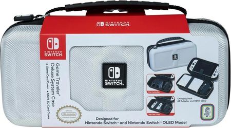 BigBen Interactive Official Traveler Deluxe System Case - White Nintendo Switch NNS4000W
