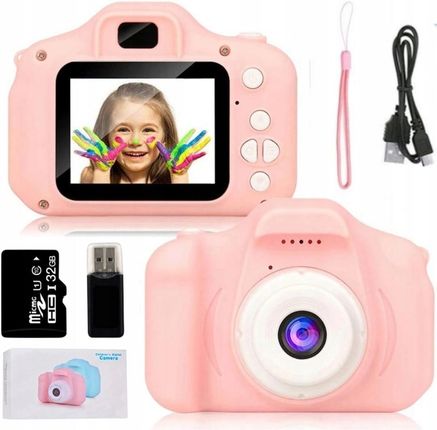 Zeetech Aparat Cyfrowy Dla Dzieci Kamera Gry Karta 32Gb Różowy