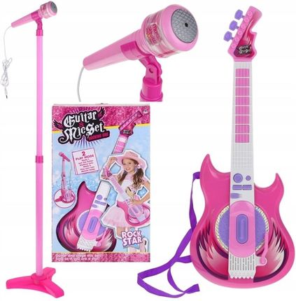 Nobo Kids Gitara Elektryczna Dla Dzieci Mikrofon Statyw