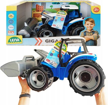Happy Kiddo Duży Traktor Ciągnik Zabawka Przyczepa Łyżka Xxl