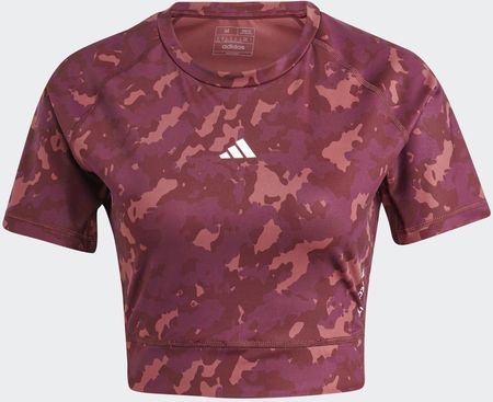 Damska Koszulka z krótkim rękawem Adidas TF Print Cro T Il1072 – Czerwony