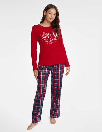 Piżama Glance 40938-33X Czerwona (Rozmiar XL)