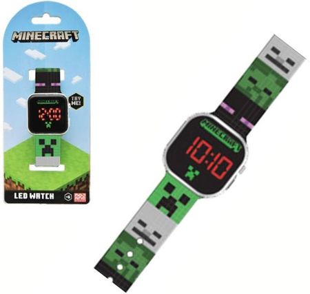 Zegarek cyfrowy LED na rękę MINECRAFT z kalendarzem dla dzieci KIDS MIN4165
