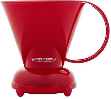 Clever Dripper - Zaparzacz do kawy L 500ml czerwony + 100 filtrów