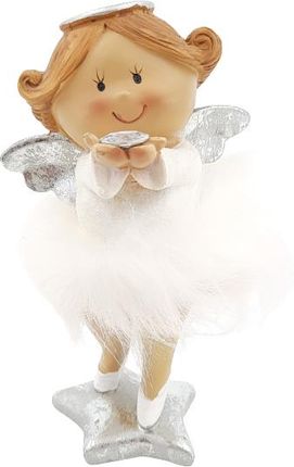 Figurka ceramiczna aniołek 18 cm walentynki serce dekoracja prezent upominek