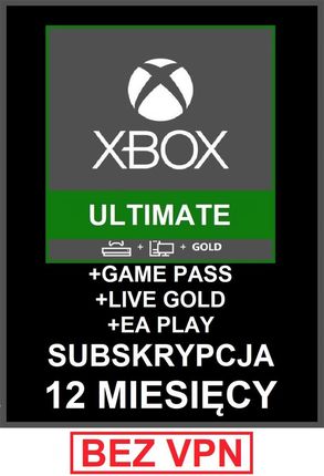 Live Gold + Game Pass ULTIMATE 12 miesięcy
