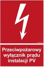 Zdjęcie Bc145 Przeciwpożarowy Wyłącznik Prądu Instalacji Pv, Pn - Płyta Pcv 1Mm (500X740Mm) - Żarów
