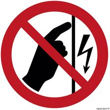 Zdjęcie Gb031 Nie Dotykać Urządzenie Pod Napięciem, Fs - Folia Samoprzylepna Fotoluminescencyjna (250X250Mm) - Jaworzno